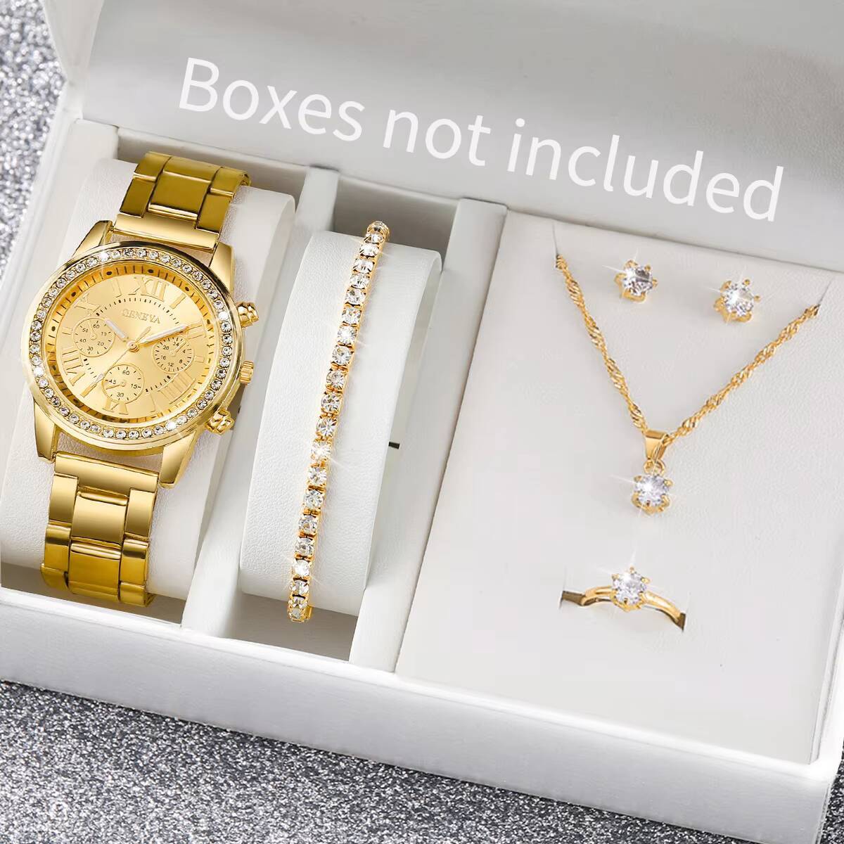 Jewelry Box Watches Bracelets - 6 sztuk/zestaw Modne damskie zegarki z