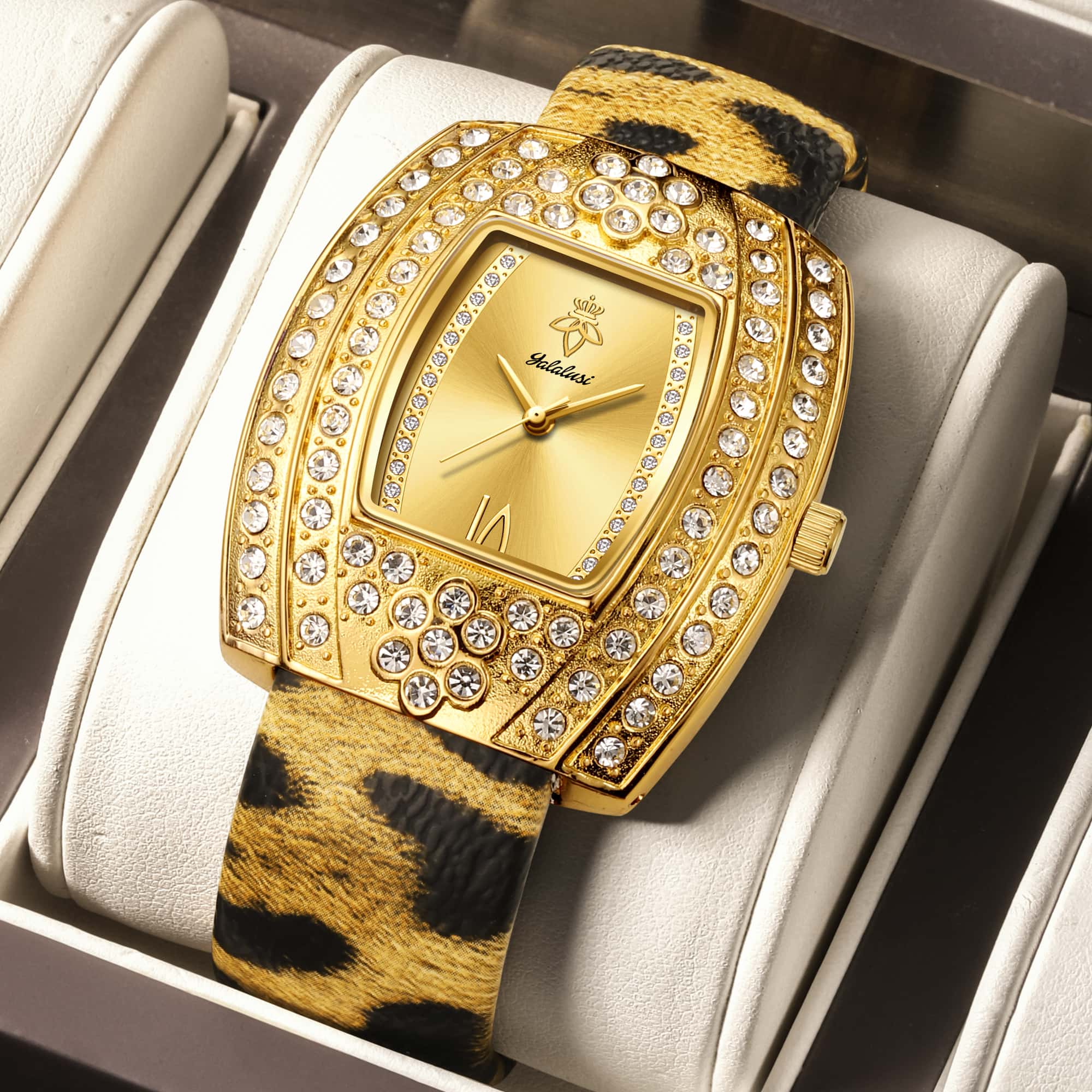 Jewelry Diamond Watches - YaLaLuSi Modny Damski Zegarek na Bransolecie