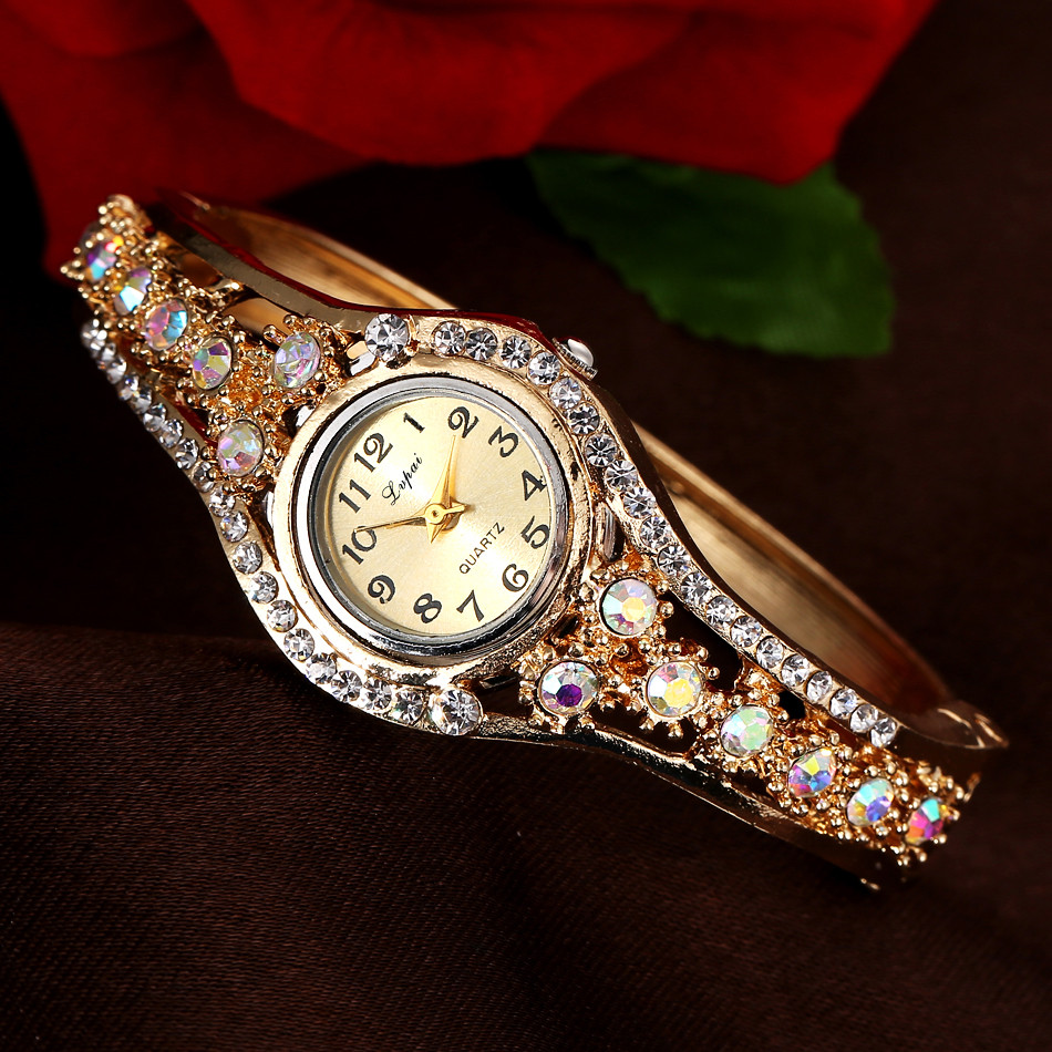 Jewelry Diamond Watches - Damskie luksusowe kolorowe diamentowe ramki eleganckie