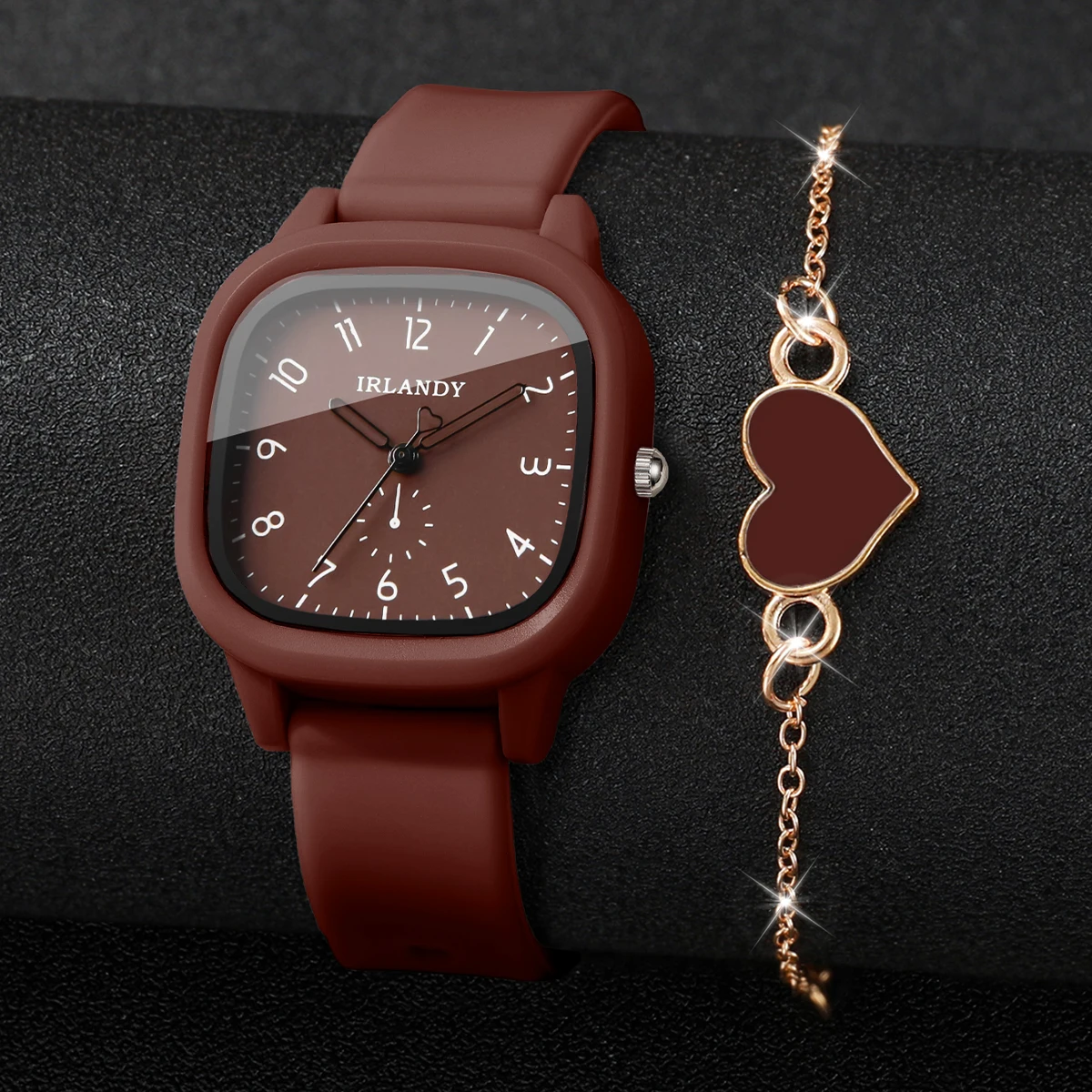 4 sztuki: modny, kwadratowy ze – Jewelry Watches Women recenzja i cena