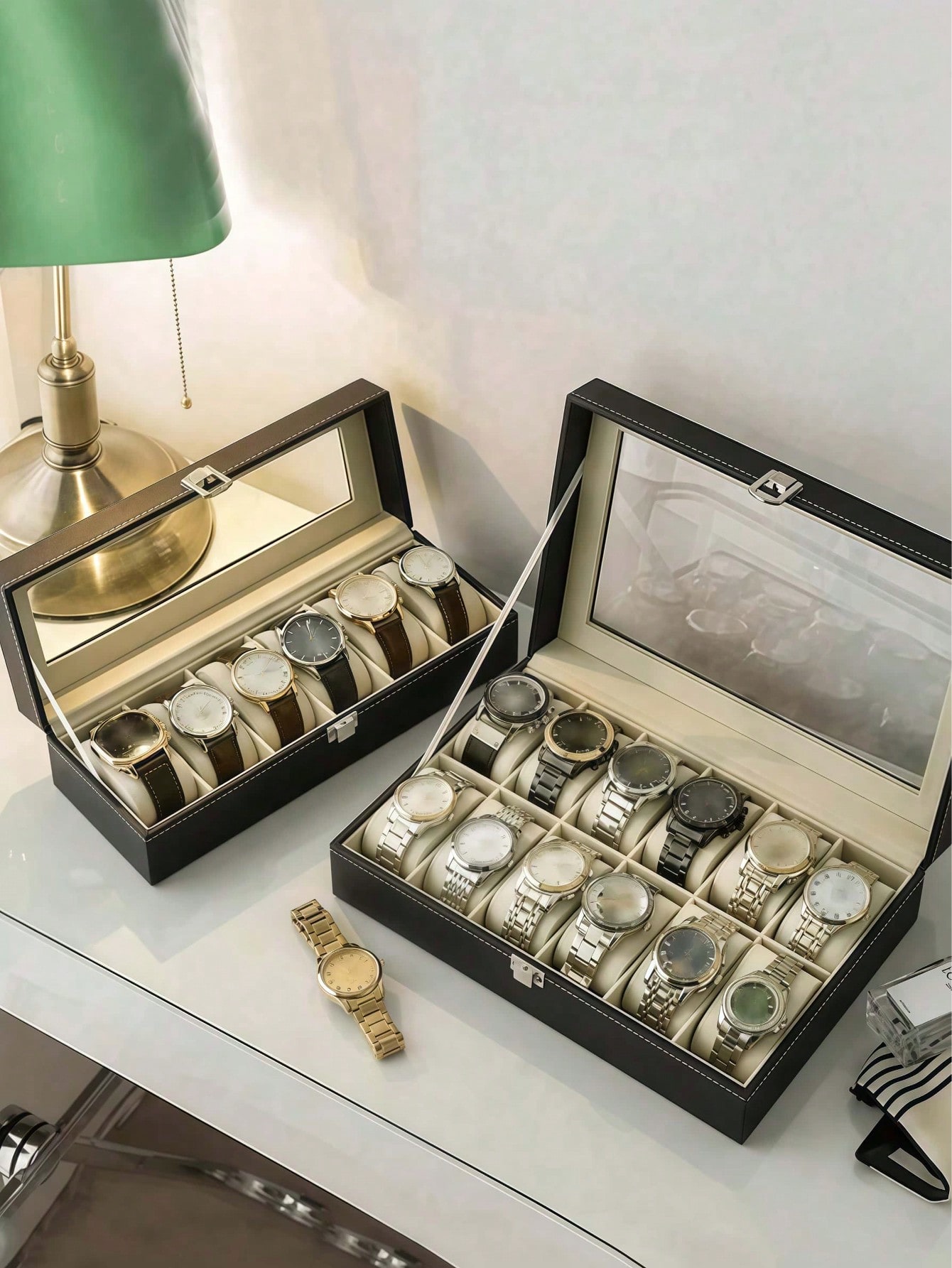 Skórzane pudełko na zegarki z  – Jewelry Watches Women recenzja i cena