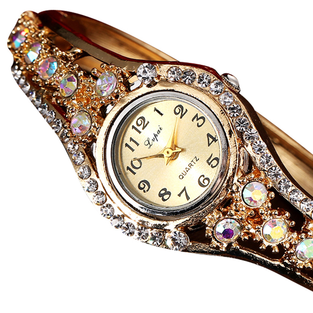Damskie luksusowe kolorowe dia – Jewelry Diamond Watches recenzja i cena