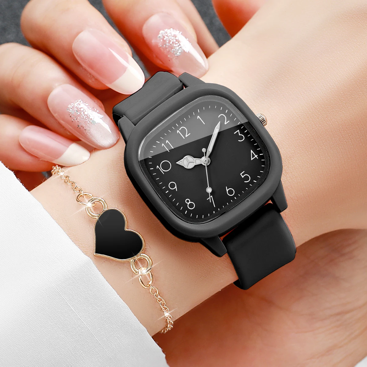 5 sztuk: modny, kwadratowy zeg – Jewelry Watches Women recenzja i cena