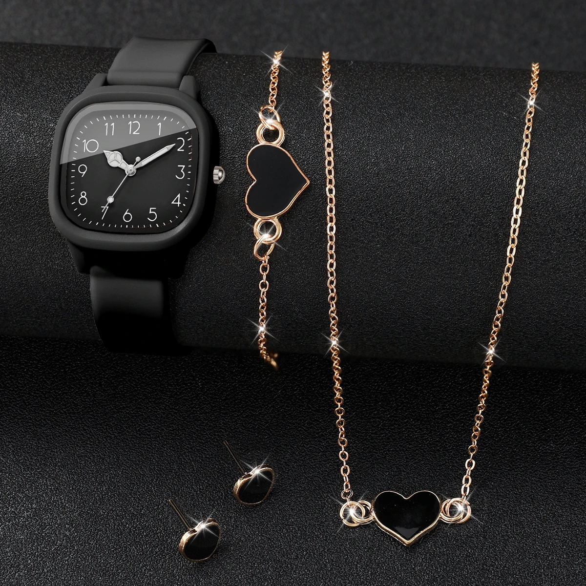 5 sztuk: modny, kwadratowy zeg – Jewelry Watches Women recenzja i cena