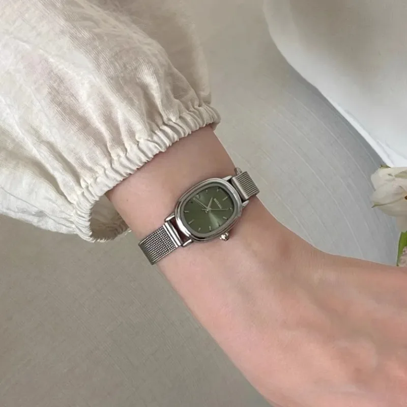 Mała owalna tarcza Zielony zeg – Jewelry Watches Women recenzja i cena